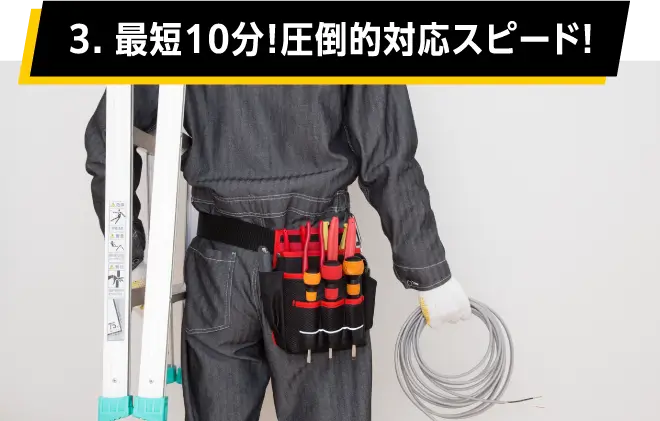 03.最短10分!圧倒的対応スピード!
