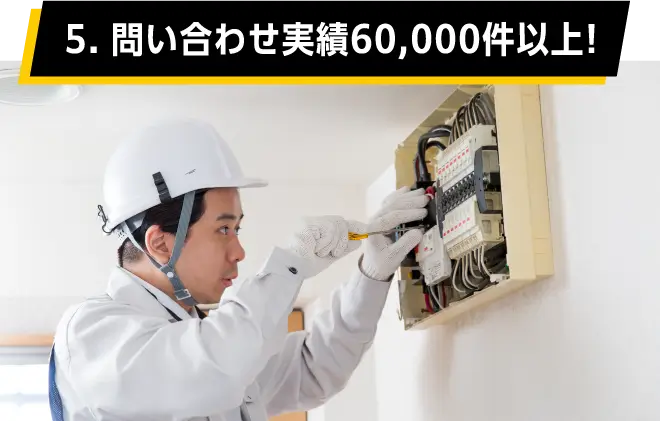 05.問い合わせ実績60,000件以上!